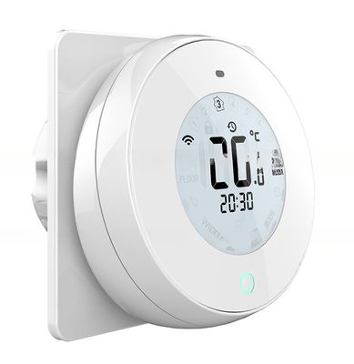 Calentador de agua digital termostato de pantalla táctil para calefacción por suelo inalámbrica WiFi de hotel redondo