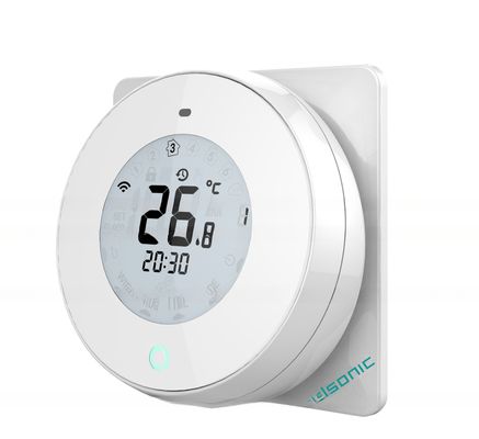 Calentador de agua digital termostato de pantalla táctil para calefacción por suelo inalámbrica WiFi de hotel redondo