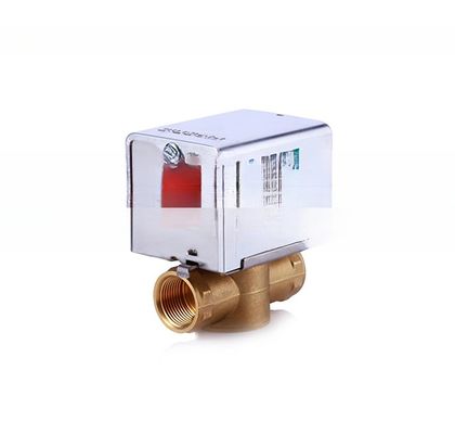 Motor de la unidad de la bobina del ventilador de retorno de resorte con válvula de zona de latón de control automático de 3 vías