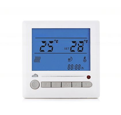 Termostato digital de calefacción por suelo con sensor externo y rango de temperatura de 5-35C