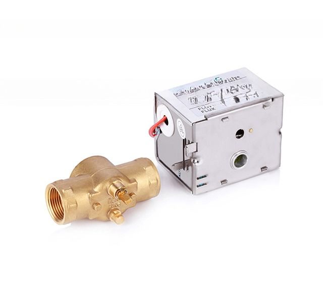 Motor de la unidad de la bobina del ventilador de retorno de resorte con válvula de zona de latón de control automático de 3 vías