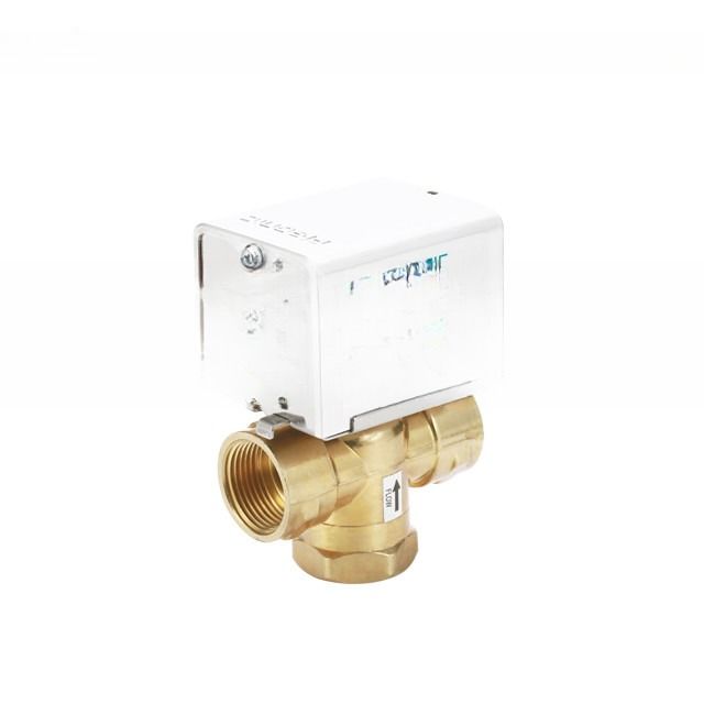 DN20 220v Ventilador de agua digital bobina de latón válvula de zona eléctrica motorizada con material de latón