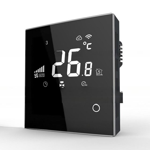Termostato de pantalla táctil WiFi para el control inteligente de la habitación en el entorno de trabajo de oficina en el hogar