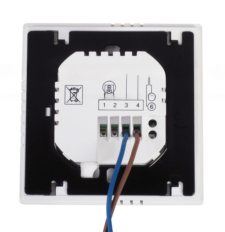 86mm*86mm*16mm Estándar de la UE de pantalla táctil LCD WiFi Sala de control móvil termostato para HVAC